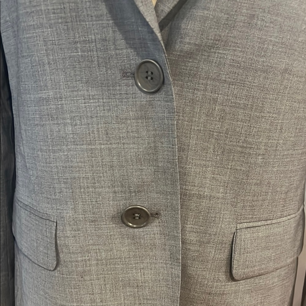 Talbots Light Gray Two-Button Blazer - Picture 2 of 13